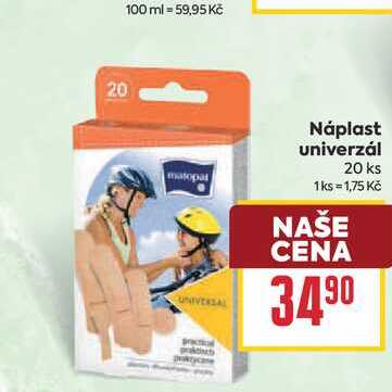 Náplast univerzál 20 ks 