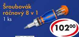 Šroubovák ráčnový 8 v 1