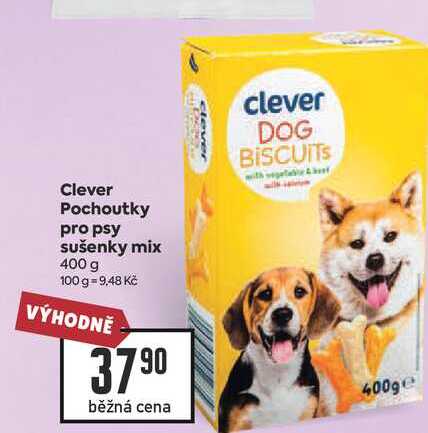 Clever Pochoutky pro psy sušenky mix 400 g