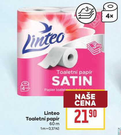 Linteo Toaletní papír 60 m 
