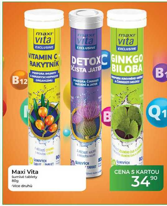 Maxi Vita šumivé tablety 80g
