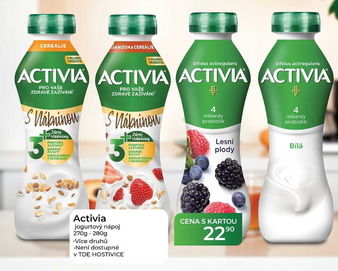 Activia jogurtový nápoj 270g - 280g