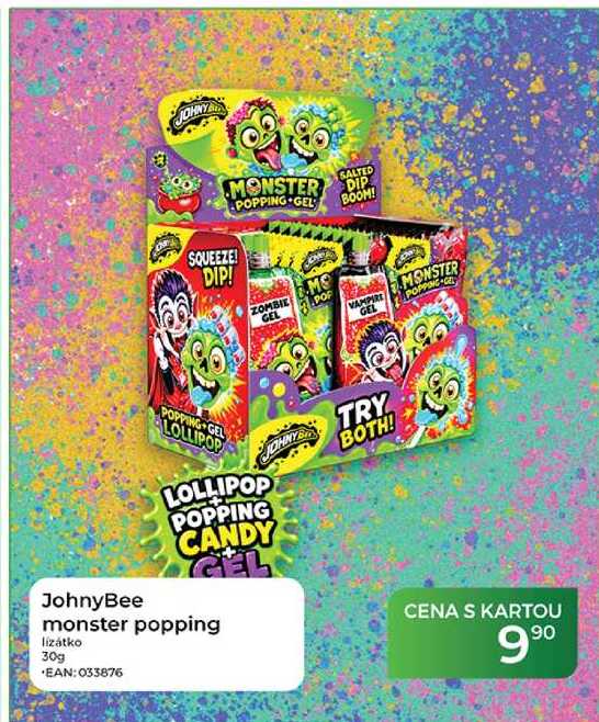 JohnyBee monster popping lizátko 30g