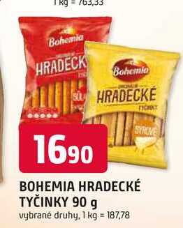 BOHEMIA HRADECKÉ TYČINKY 90 g 