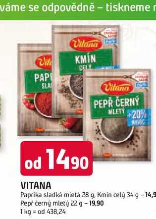 Vitana Paprika mletá 28g
