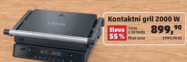 Kontaktní gril 2000 W 