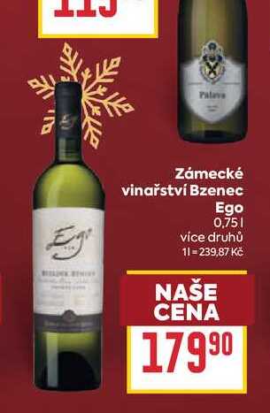 Zámecké vinařství Bzenec Ego 0,75l