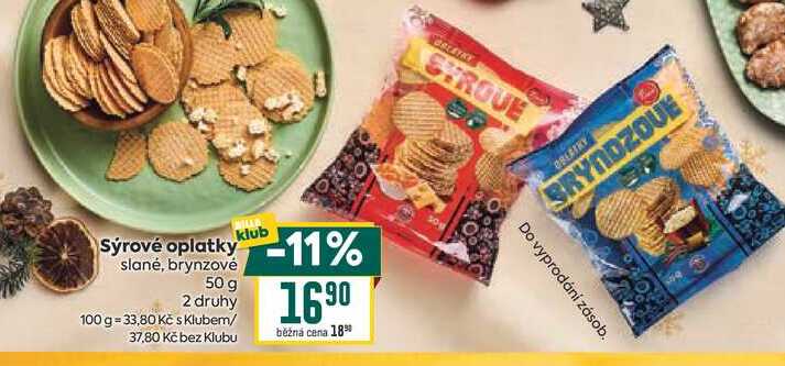Sýrové oplatky slané, brynzové 50 g