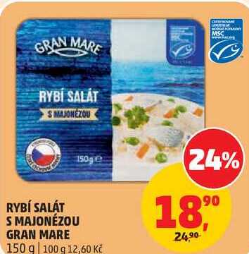 RYBÍ SALÁT S MAJONÉZOU GRAN MARE, 150 g 