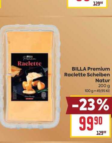 BILLA Premium Raclette Scheiben Natur 200 g