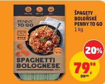 ŠPAGETY BOLOŇSKÉ PENNY TO GO, 1 kg 