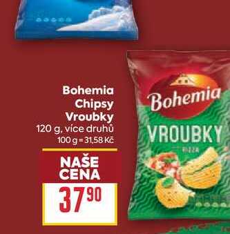 Bohemia Chipsy Vroubky 120 g