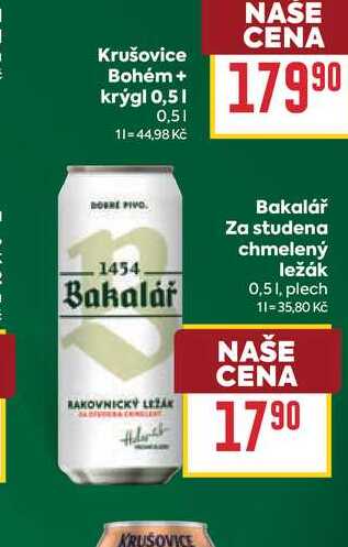Bakalář Za studena chmelený ležák 0,51, plech  