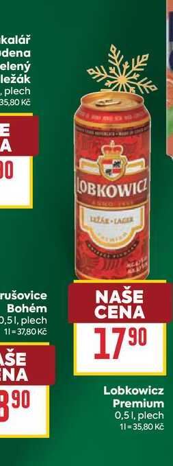 Lobkowicz Premium 0,5 1, plech