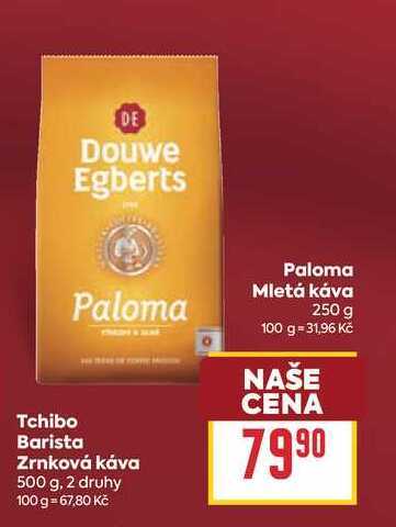 Paloma Tchibo Barista Zrnková káva 500 g