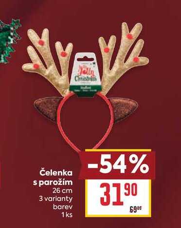 Čelenka s parožím 26 cm 3 varianty barev 1ks