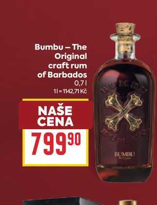 Bumbu - The Original craft rum of Barbados 0,7l
