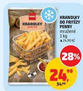 HRANOLKY DO FRITÉZY PENNY mražené, 1 kg 