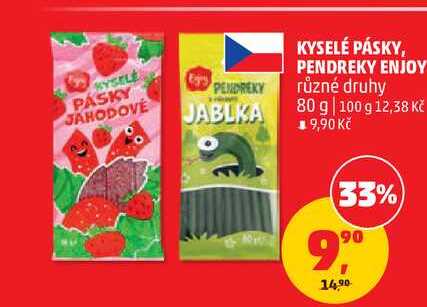 KYSELÉ PÁSKY, PENDREKY ENJOY různé druhy, 80 g