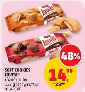 SOFT COOKIES LOVITA různé druhy, 127 g