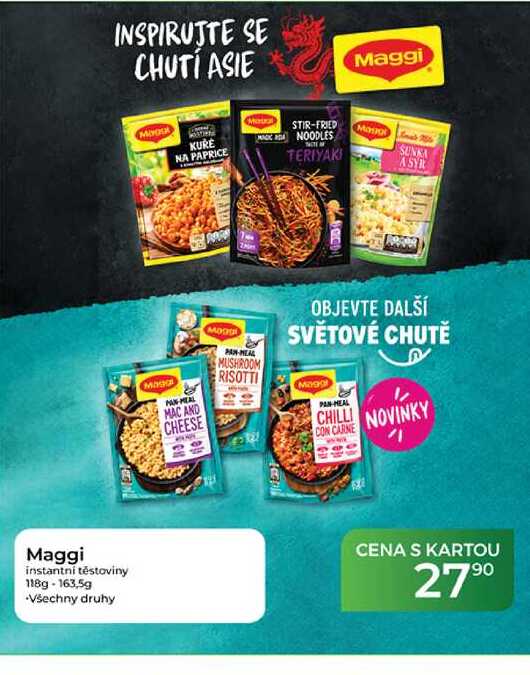 Maggi instantní těstoviny 118g-163,5g