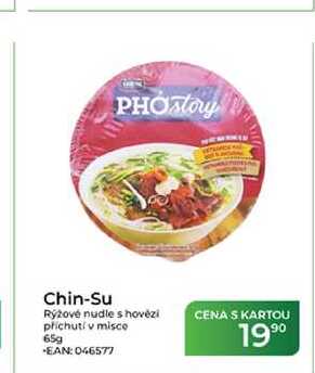 Chin-Su Rýžové nudle s hovězí příchutí v misce 65g