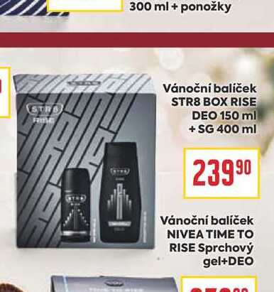 Vánoční balíček STR8 BOX RISE DEO 150 ml + SG 400 ml 