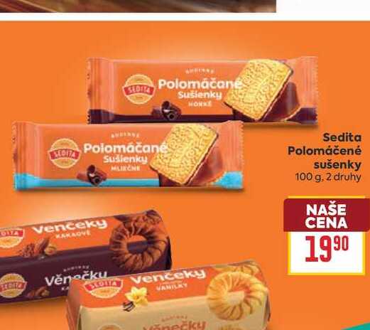 Sedita Polomáčené sušenky 100 g