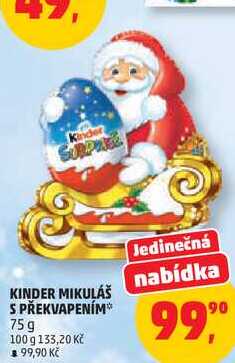 KINDER MIKULÁŠ S PŘEKVAPENÍM, 75g