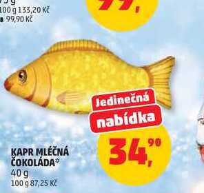 KAPR MLÉČNÁ ČOKOLÁDA, 40 g