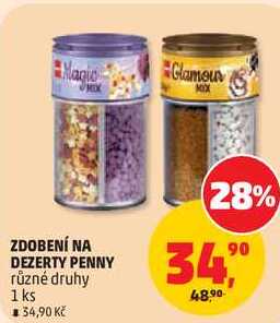 ZDOBENÍ NA DEZERTY PENNY různé druhy, 1 ks  