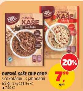 OVESNÁ KAŠE CRIP CROP s čokoládou, s jahodami, 65 g