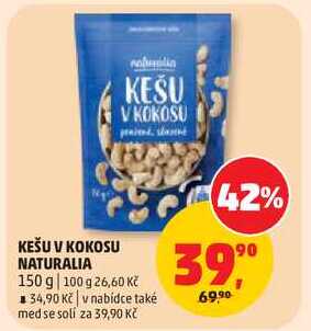 KEŠU V KOKOSU NATURALIA, 150 g