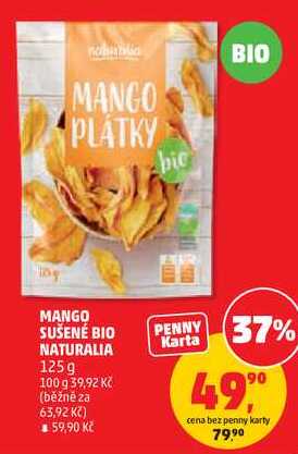 MANGO SUŠENÉ BIO NATURALIA, 125g  