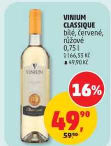 VINIUM CLASSIQUE bílé, 0,75 l