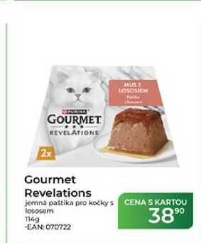 Gourmet Revelations jemná paštika pro kočky s lososem 114g