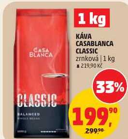 KÁVA CASABLANCA CLASSIC zrnková, 1 kg