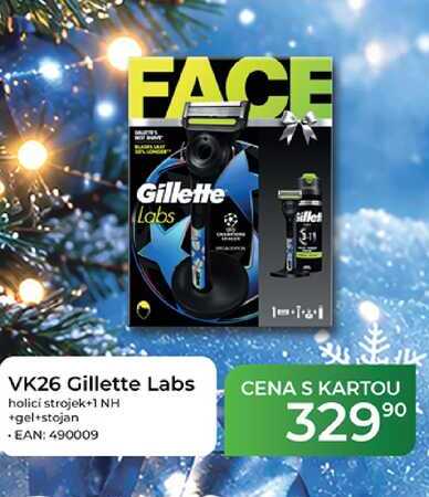 VK26 Gillette Labs holicí strojek+1 NH +gel+stojan