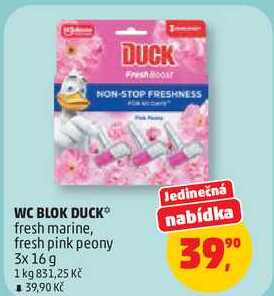WC BLOK DUCK fresh marine, fresh pink peony, 3x 16g