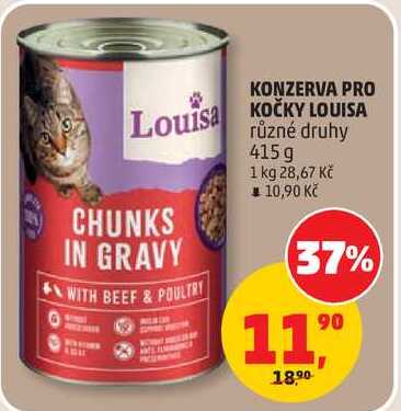 KONZERVA PRO KOČKY LOUISA různé druhy, 415 g