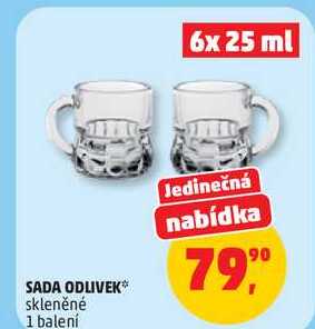SADA ODLIVEK skleněné, 1 balení
