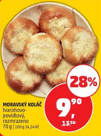 MORAVSKÝ KOLÁČ tvarohovo-povidlový, 70 g
