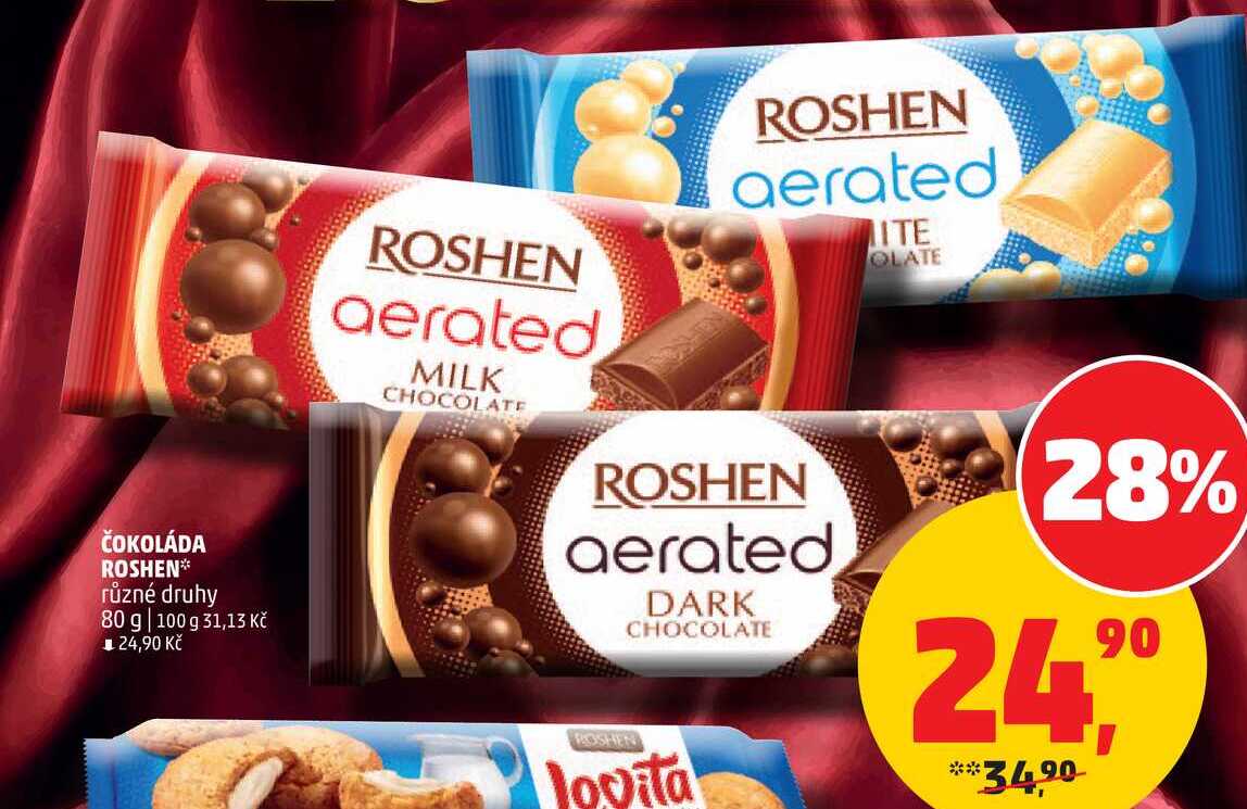 ČOKOLÁDA ROSHEN různé druhy, 80 g