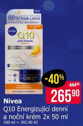 Nivea Q10 Energizující denní a noční krém 2x 50 ml
