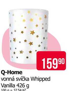 Q-Home vonná svíčka Whipped Vanilla 426 g 