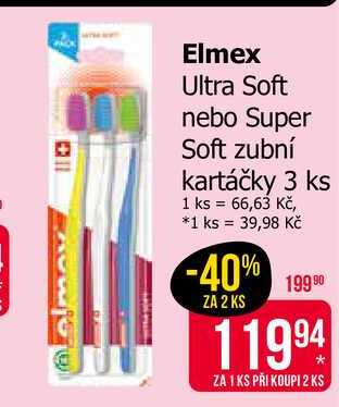 ELMEX Super Soft zubní kartáčky 3 ks