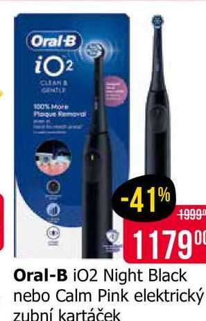 Oral-B i02 Night Black nebo Calm Pink elektrický zubní kartáček
