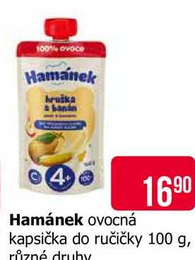 Hamánek ovocná kapsička do ručičky 100 g, různé druhy 