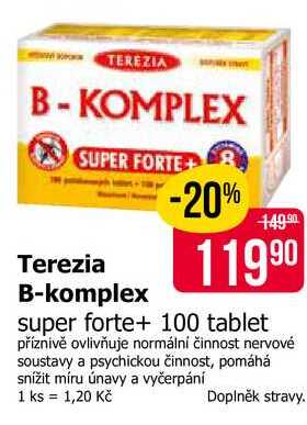 Terezia B-komplex super forte+ 100 tablet 