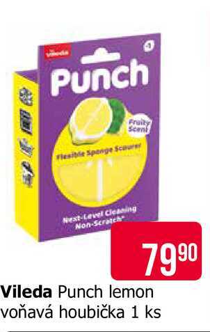 Vileda Punch lemon voňavá houbička 1 ks